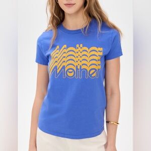 MOTHER The Boxy Goodie Tee Blue Flash Size Small